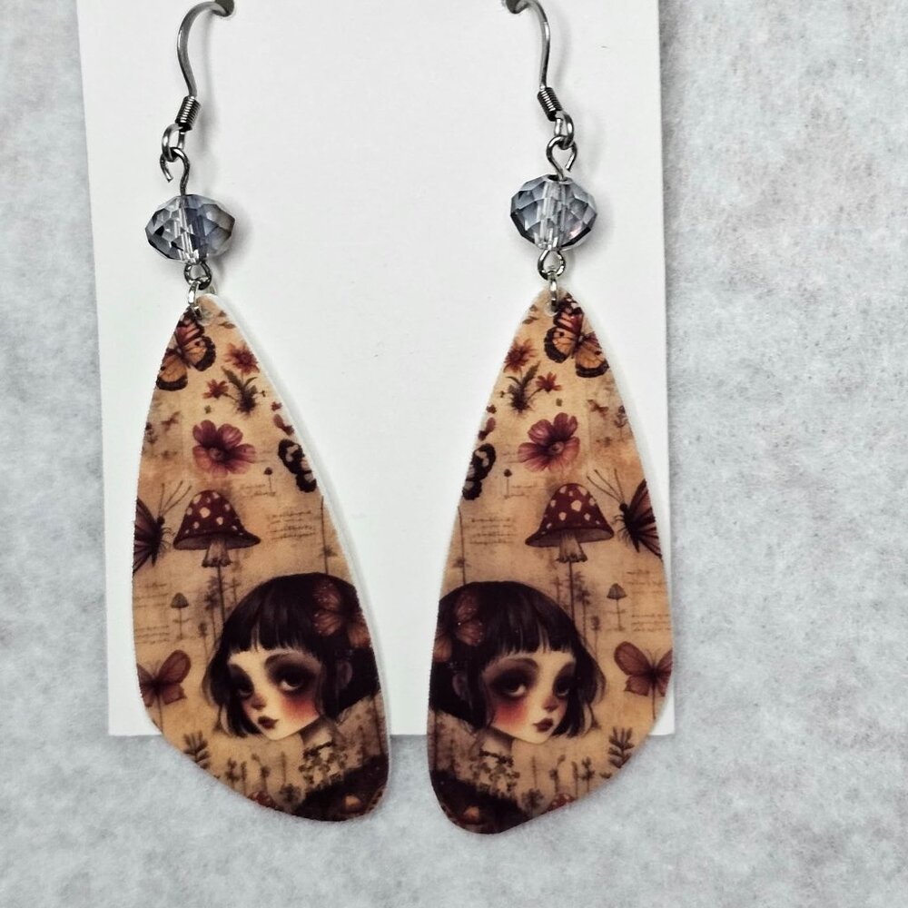 Handmade nature fairy earrings